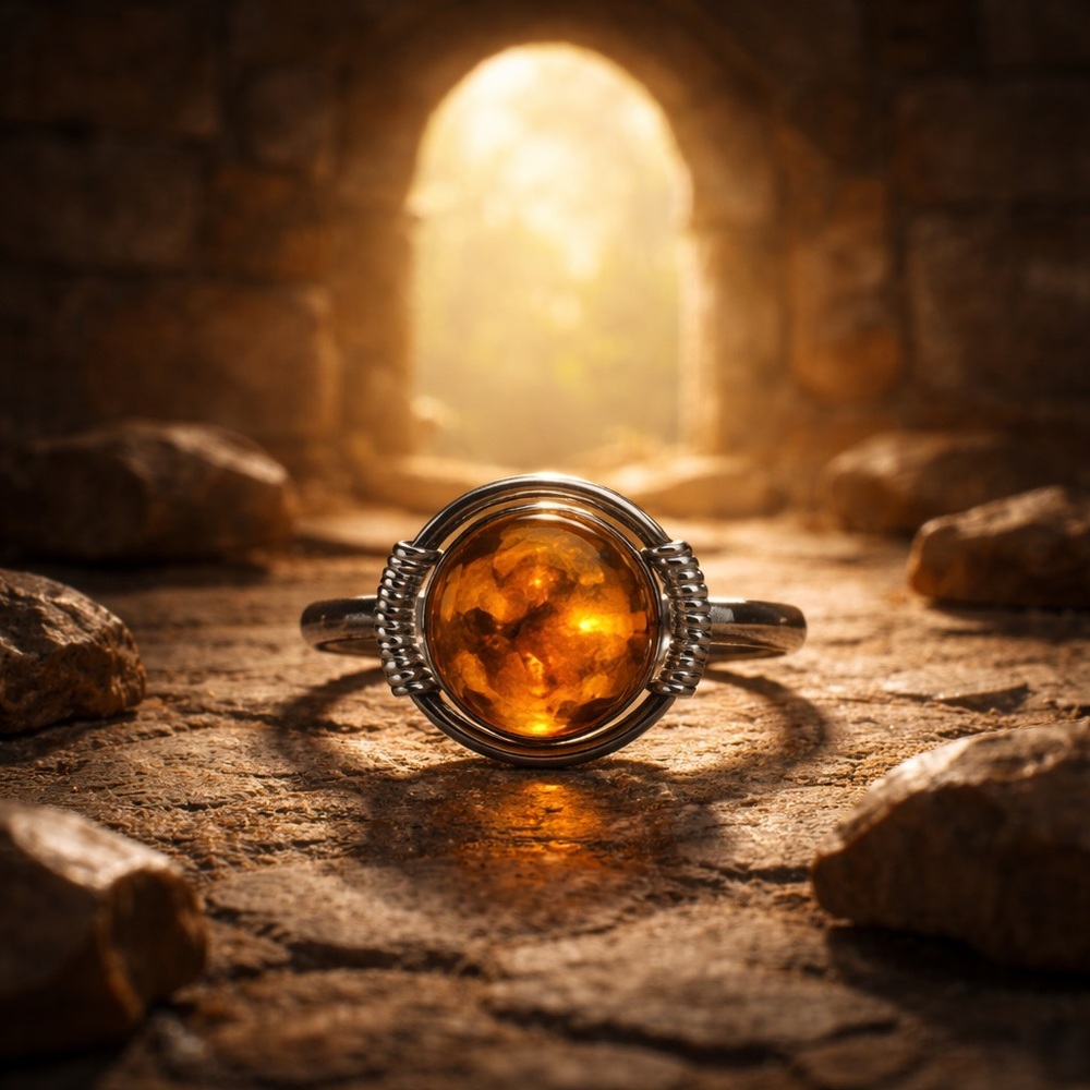 Baltic Amber 925 Silver Ring